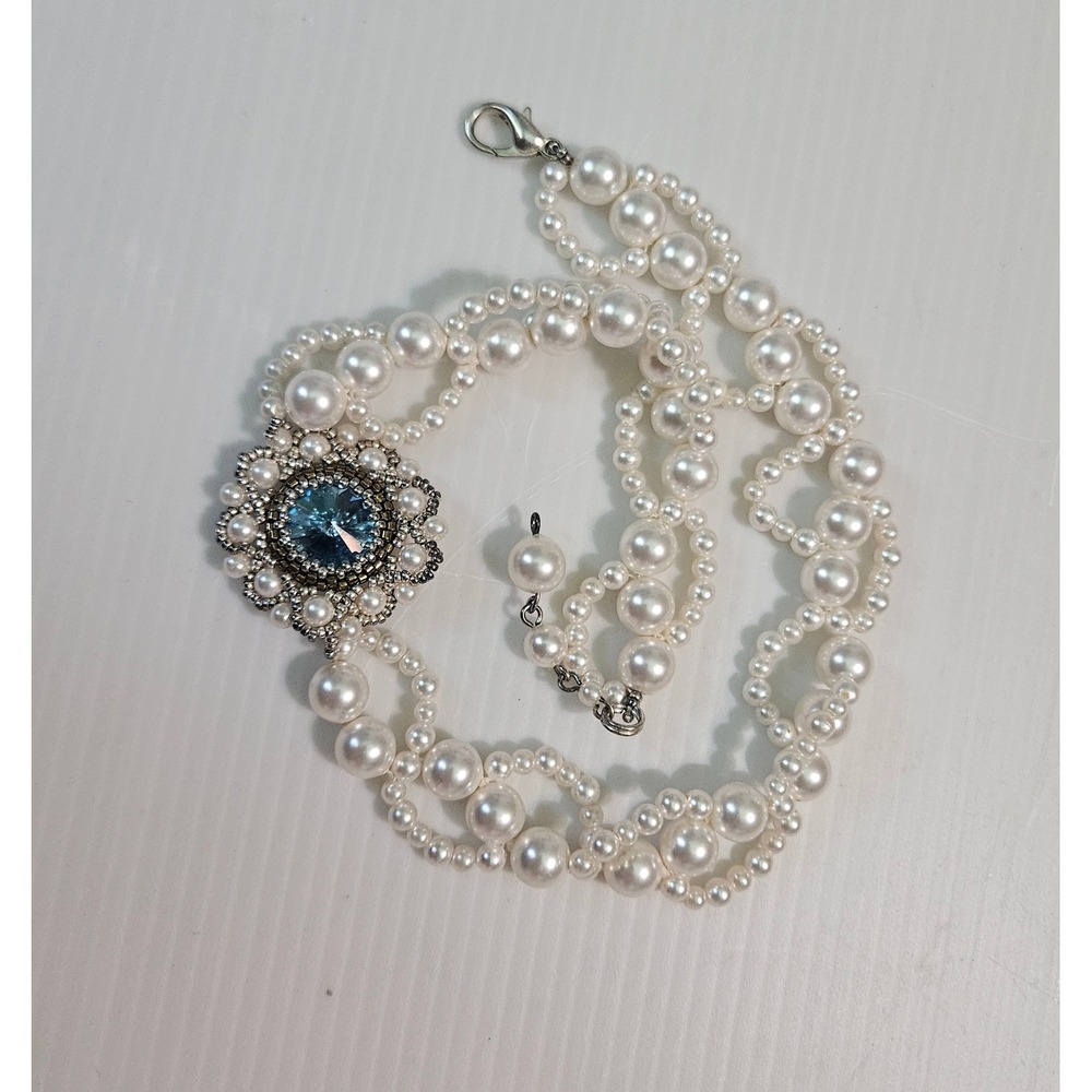 Vintage Multi-Strand Pearl Necklace – Y2K Statement Jewelry‎